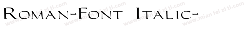 Roman-Font Italic字体转换
